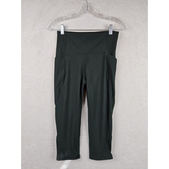 Lululemon Wunder Train High Rise Cropped Athletic Leggings Size 6 - Picture 1 of 2